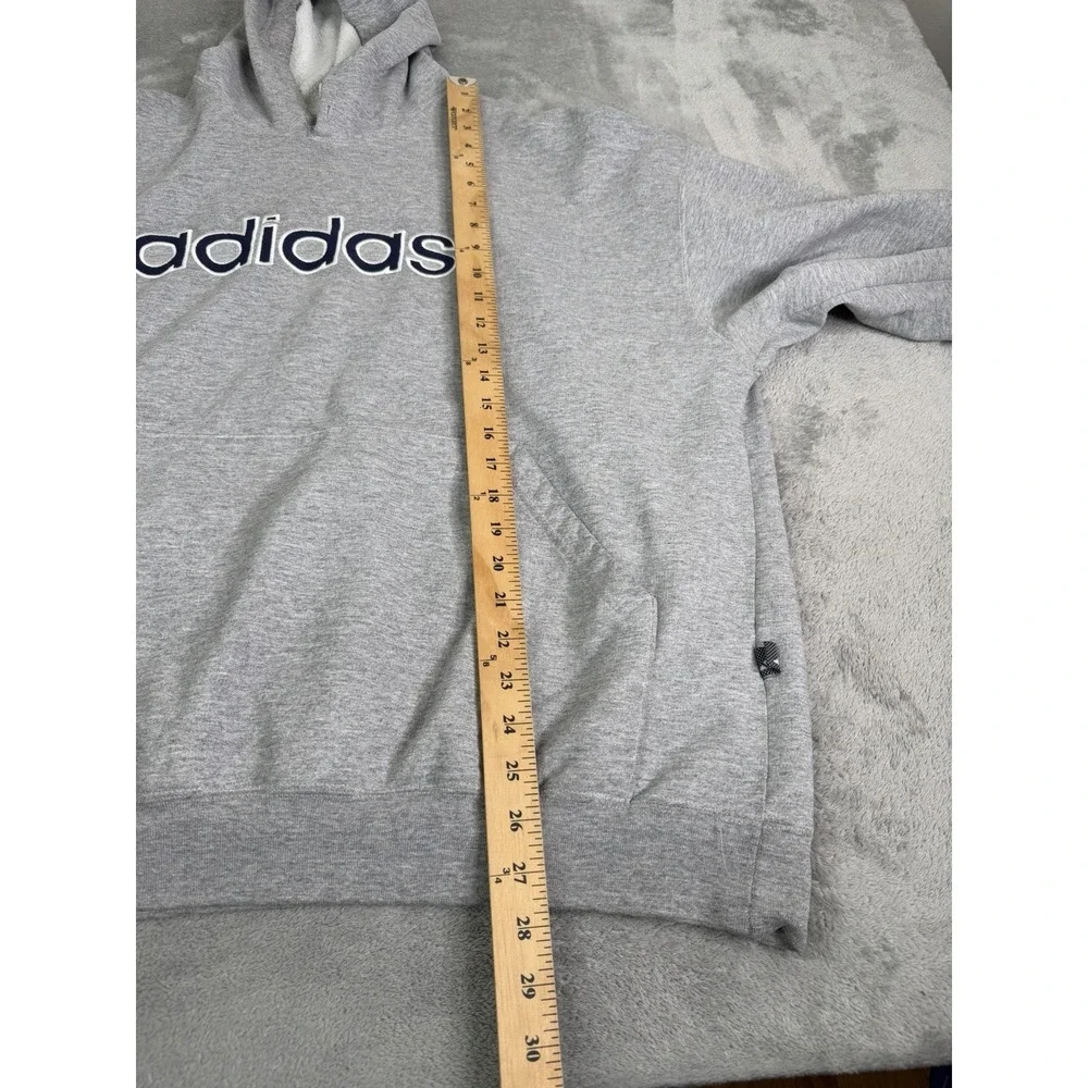 Vintage Y2K Adidas Pullover Hoodie Men's Size XL Gray